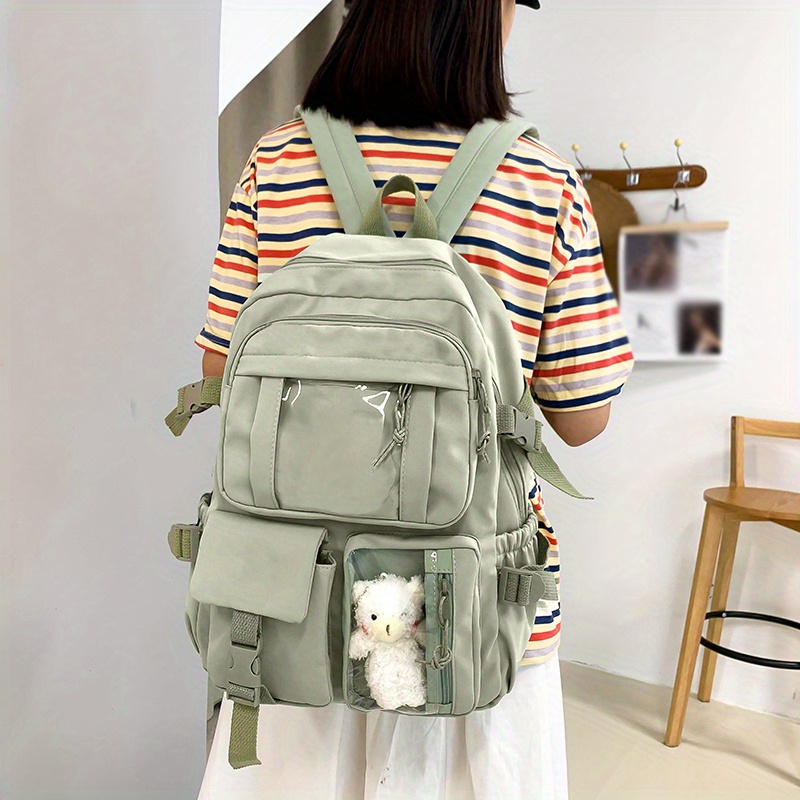 Minimalist Backpack All Match Rucksack School Bag With Bear