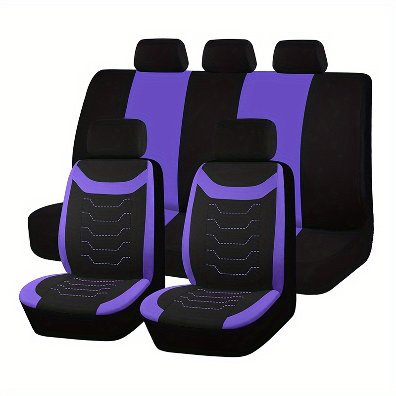 Car Seat Covers Front Pairs Polyester Purplecar Seat - Temu