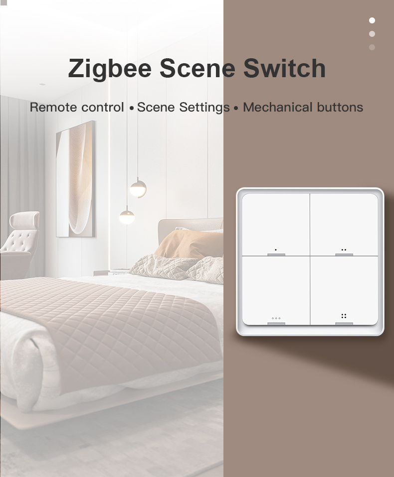 interruptor Inteligente Zigbee Pulsador Control Tecla Escena - Temu