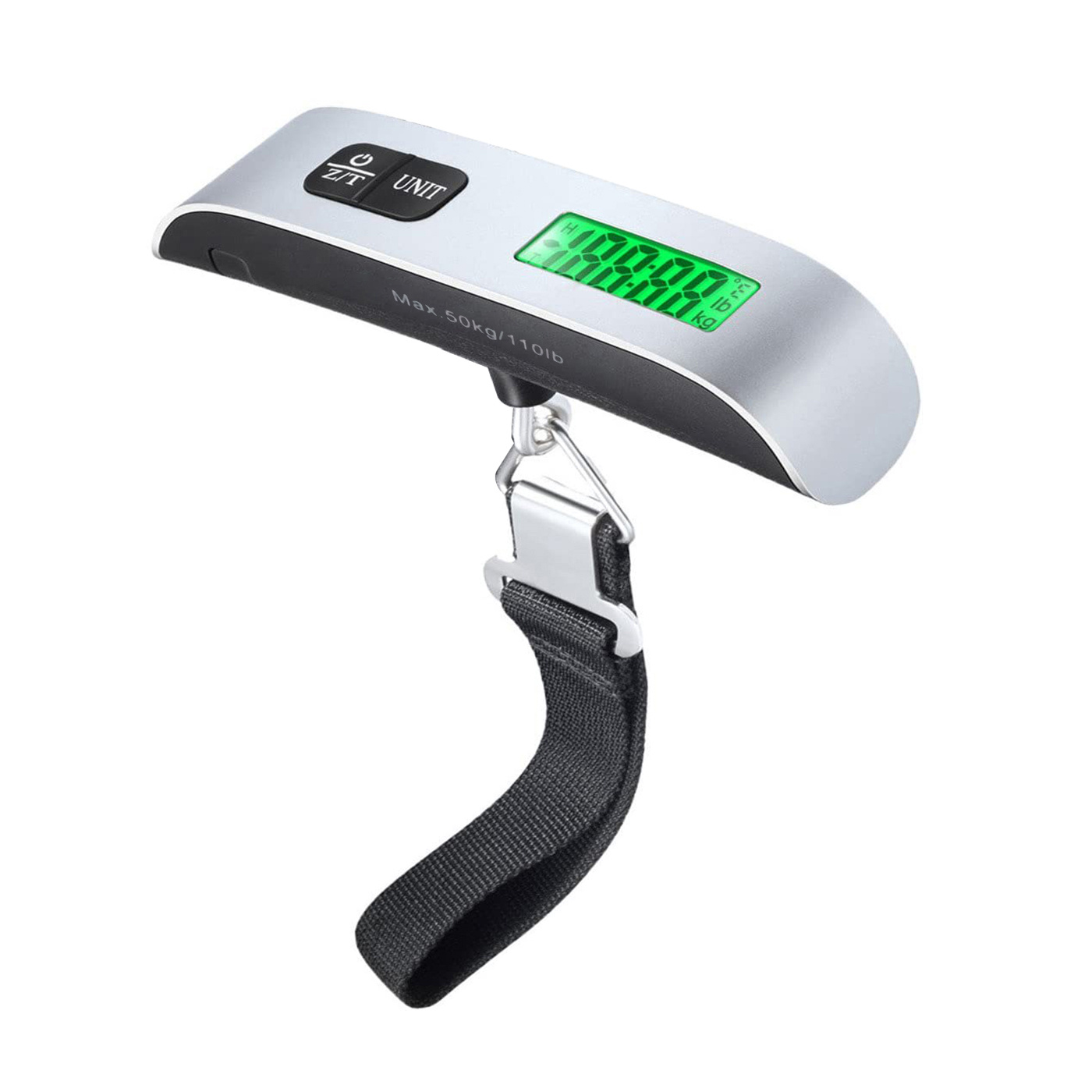 1pc 110lb/50kg Digital Luggage Scale, Portable Stainless Steel
