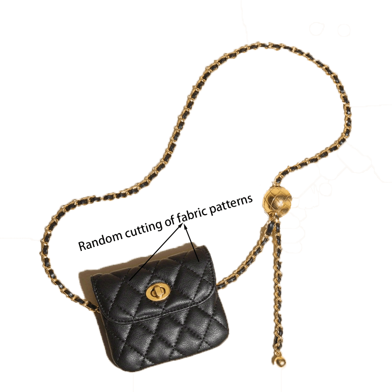 Mini Quilted Metal Chain Crossbody Handbag, Pu Leather Waist Bag Purse,  Classic Versatile Fashion Shoulder Bag - Temu