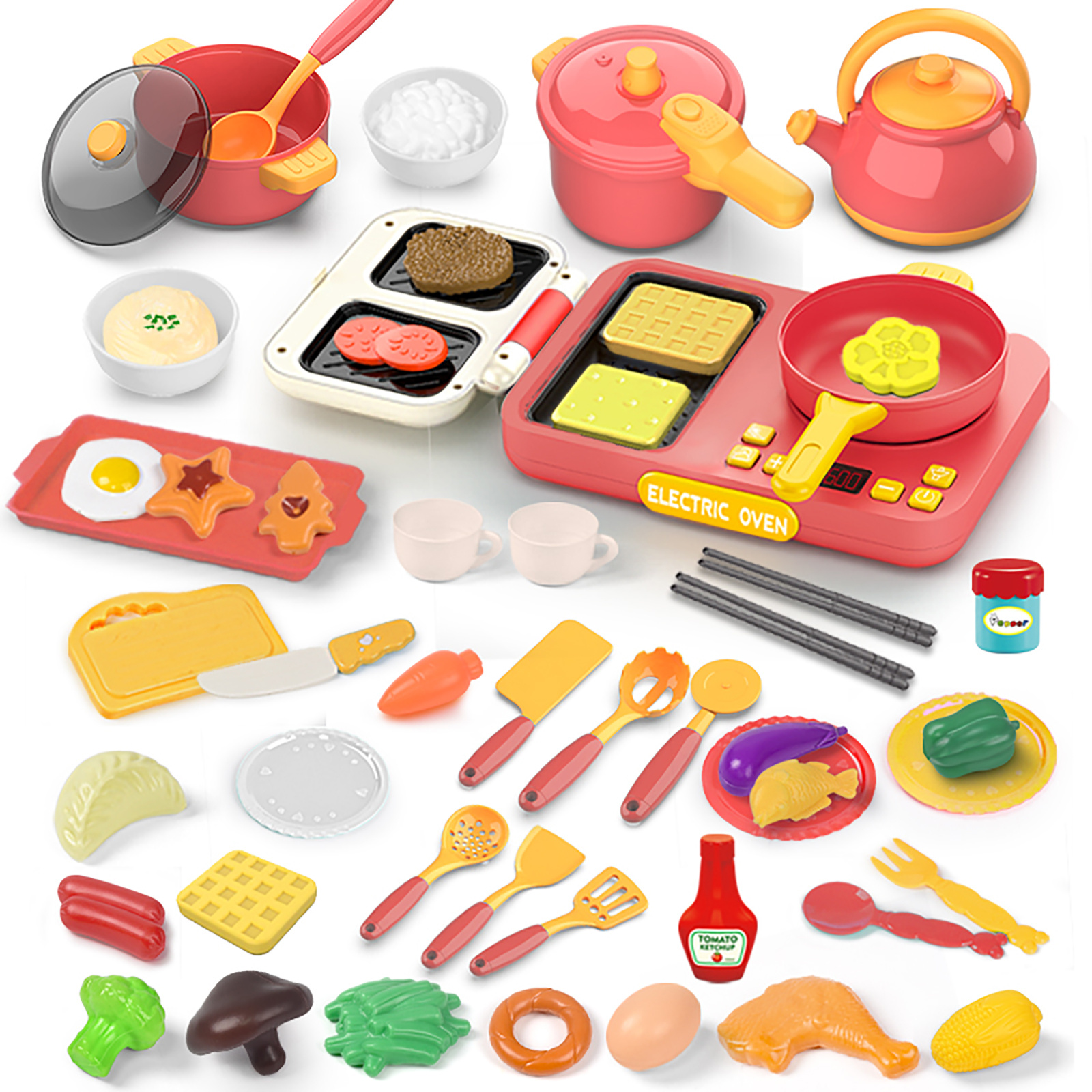 Juego De Juguetes De Cocina Para Niños Con Estufa - Temu