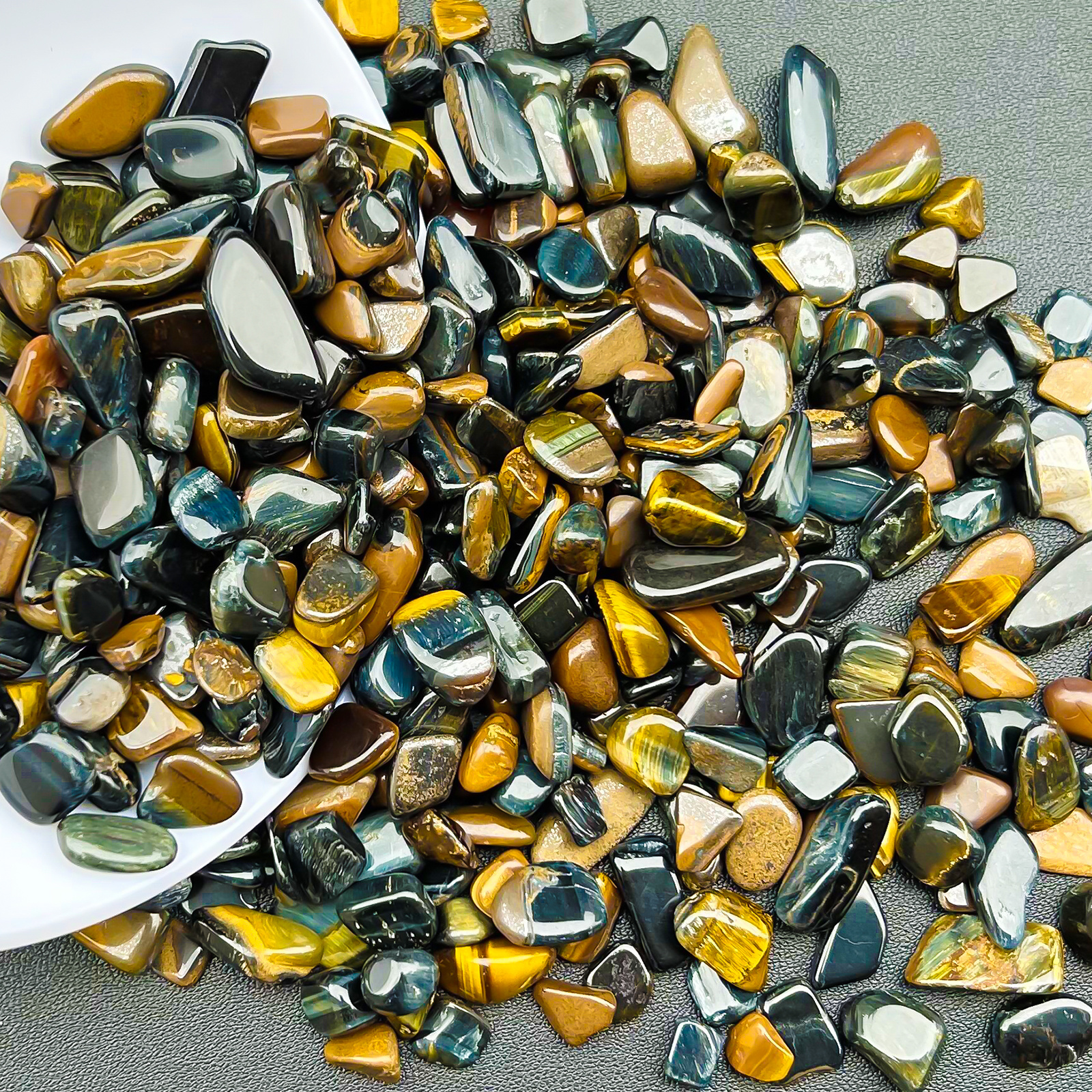 Natural Blue Tiger Eye Chips Polished Tumbled Stones Gravel - Temu