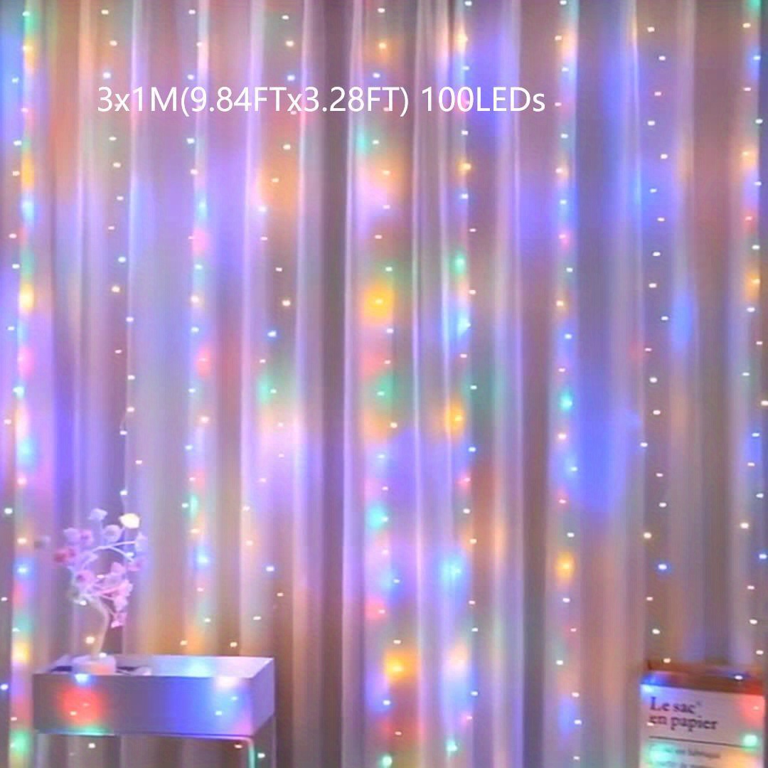 LED Fairy Curtain Lights,Remote Control Hanging Lights,Bedroom Party W —  CHIMIYA