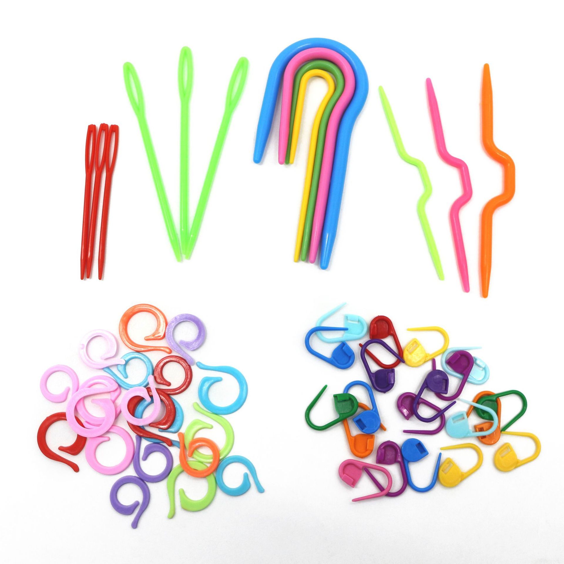 94 PCS Knitting Tool Accessory Kit Sewing Knitting Crochet Accessories  Supplies Tools Needles Kit Crochet Starter with Stitch Holders Lock Markers