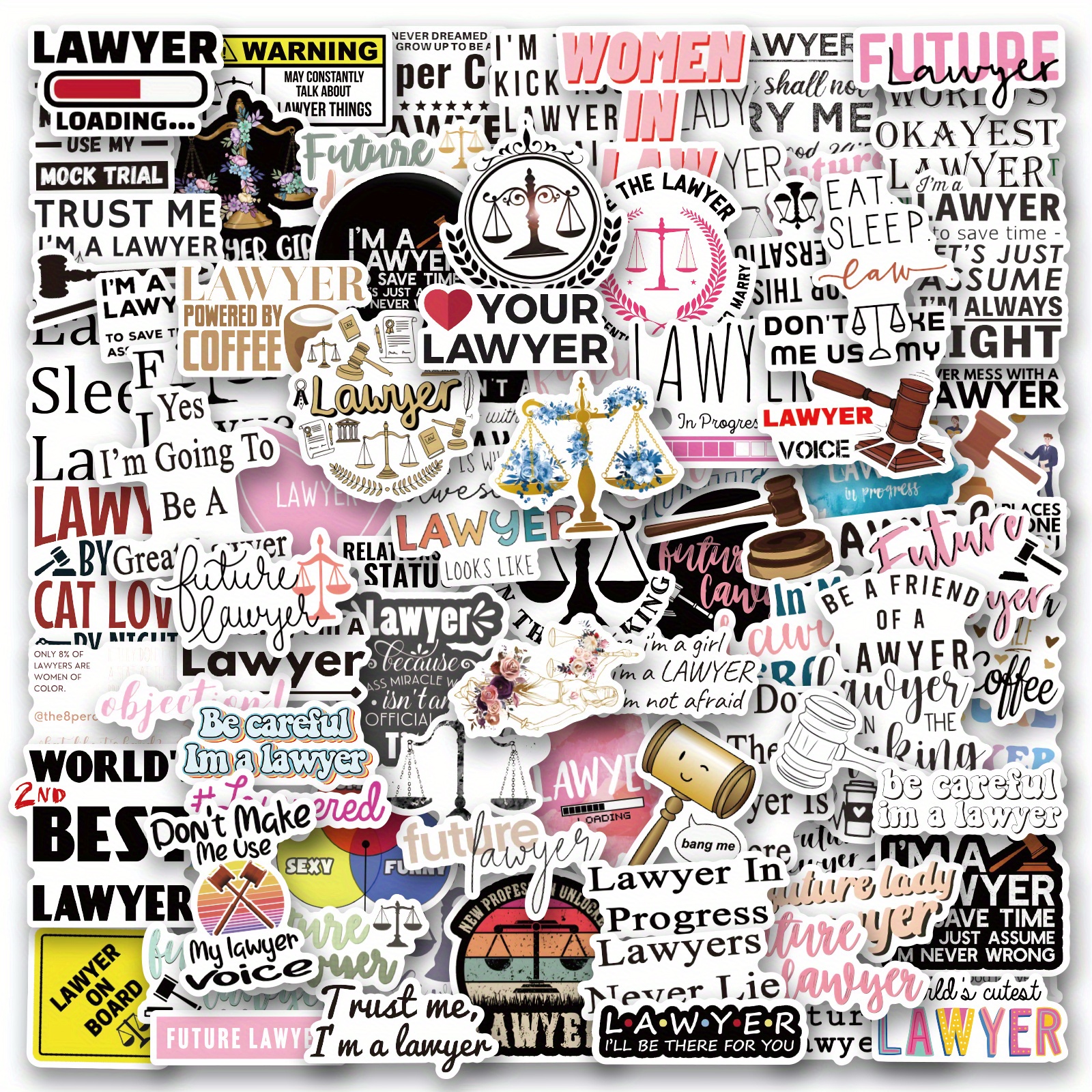 Lawyer Stickers scales Of Justice Stickers water Bottle - Temu