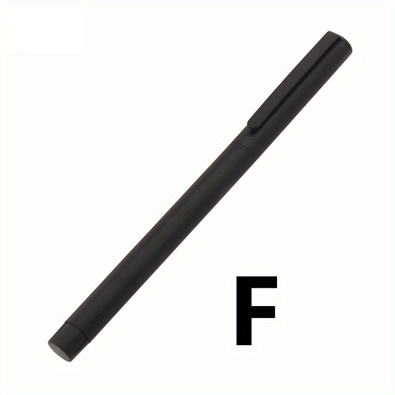 TEMU Pluma Estilográfica Negra de Lujo [ para ] - Diseño Metálico Elegante, Convertidor de Tinta Recargable Incluido, Punta para Escritura , Ideal