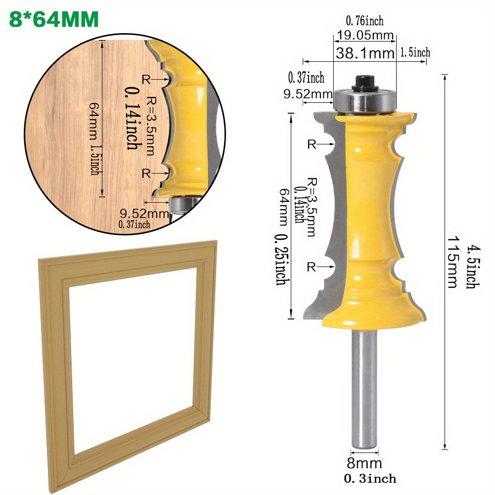 Architectural Molding Router Bit Set Shank Corner Rounding Temu New