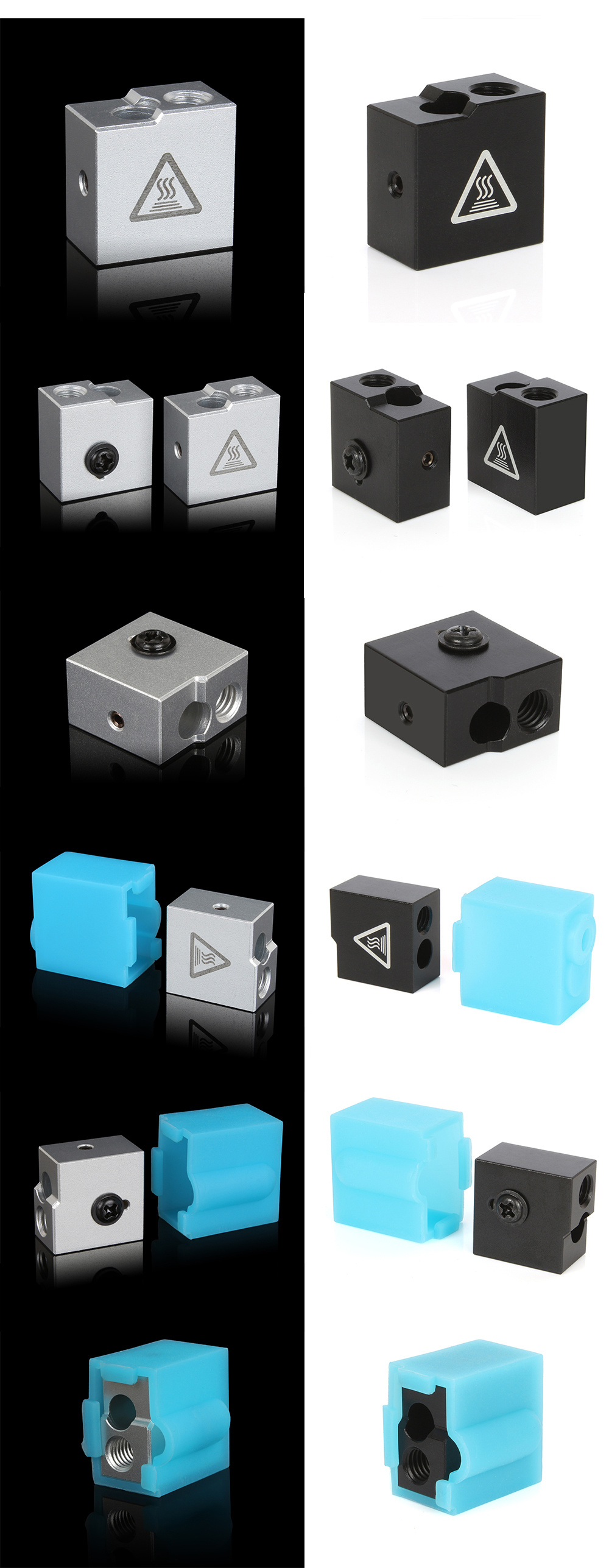 E3d Volcano V2 Aluminium Heating Block Copper Heat Block Hot End Heater