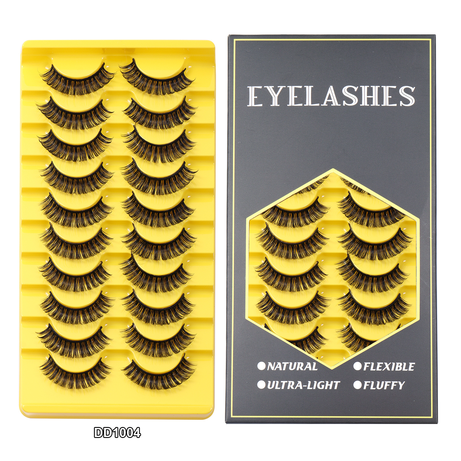 10 Pairs False Eyelashes Natural Soft Thick Eye Lashes Daily Makeup