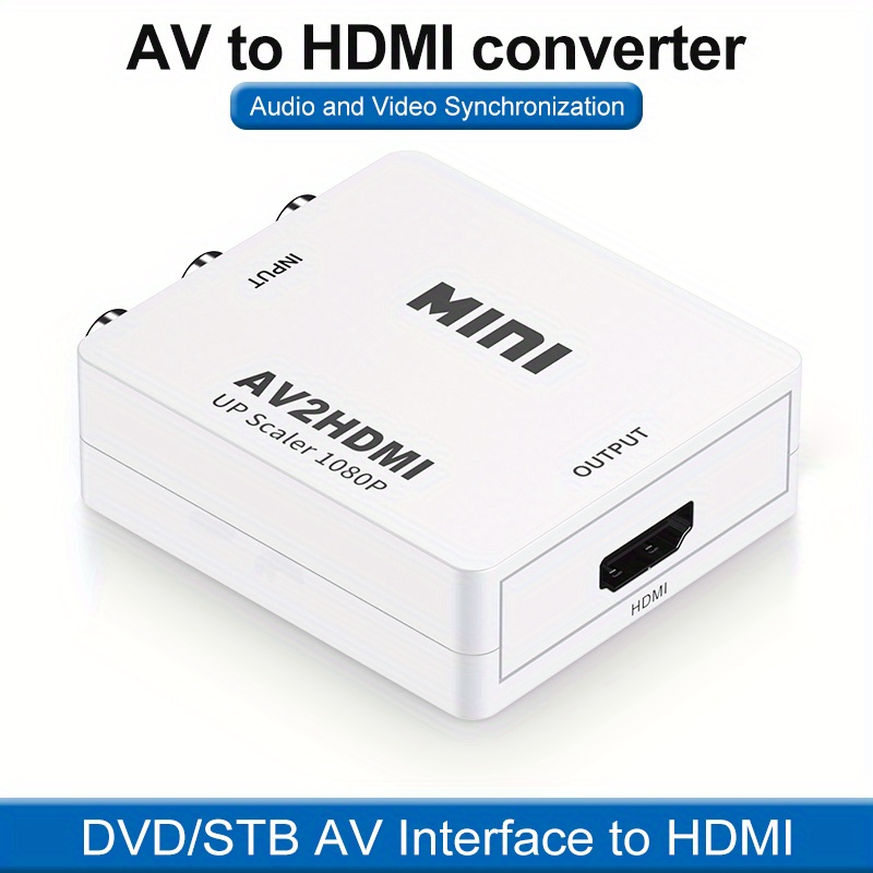 Conversor Rca A Hdmi Av2Hdmi 1080Pç - KONEXT