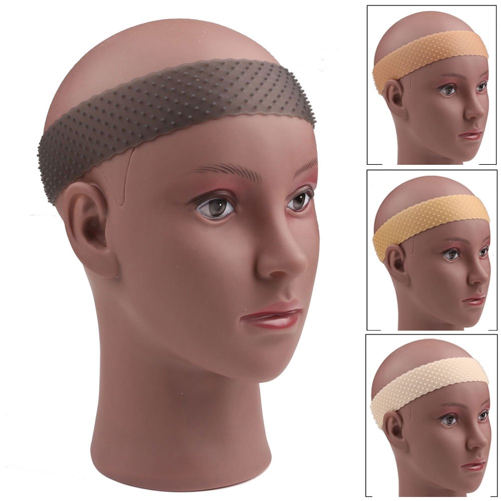  Transparent Silicone Non Slip Wig Grip Head Band for Women  Men, Comfort Elastic Silicone Wig Fix Wig Grip Headbands to Hold Wigs  Frontal Sports and Yoga (Transparent color) : Beauty
