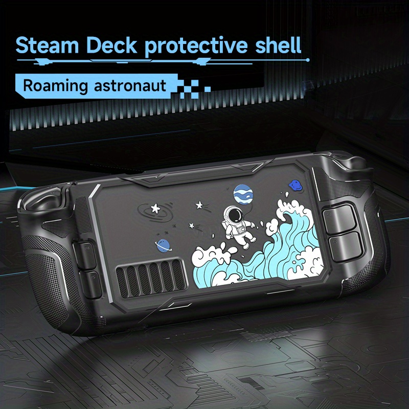 Funda protectora para consola de juegos Steam Deck, cubierta de silicona  con 4 tapas basculantes, cubierta anticaída para accesorios de juego Steam  Deck - AliExpress