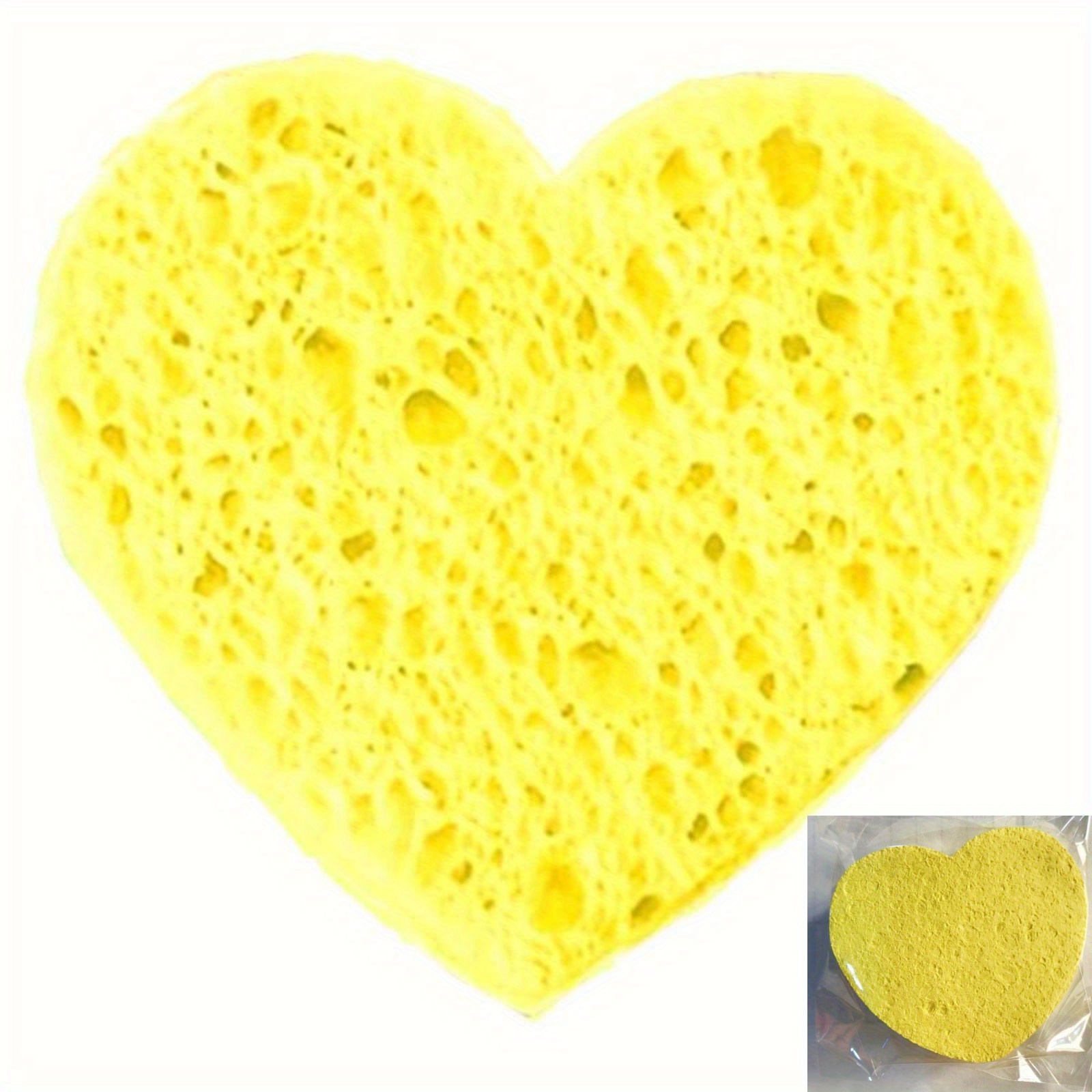 Facial Sponges Compressed Natural Cellulose Sponge Heart - Temu