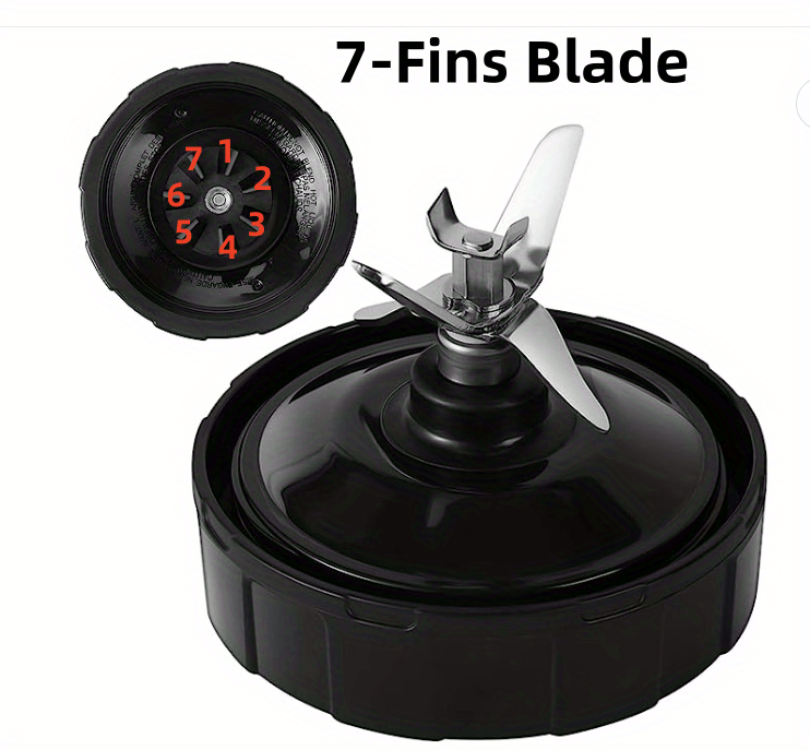 7 Fin Gear Replacement Blender Blade With Gasker Seal Fits - Temu