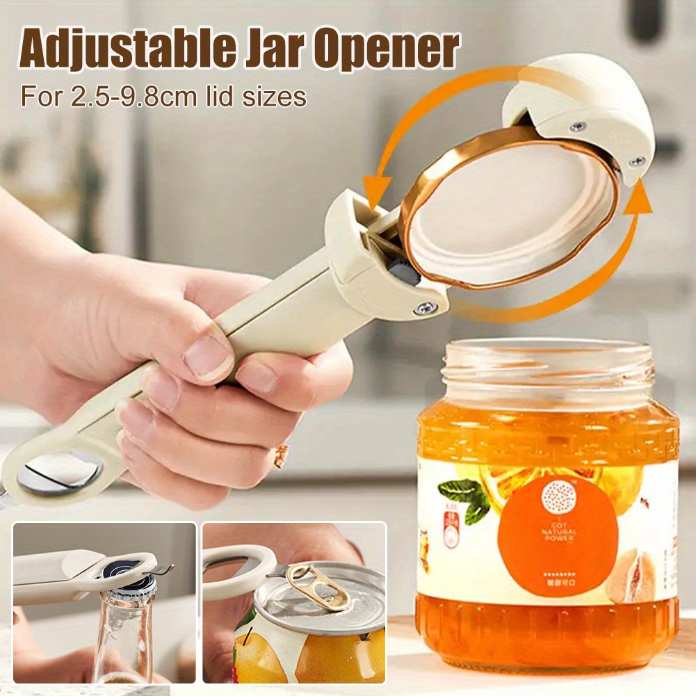 Jar Opener for Weak Hands, Seniors with Arthritis, 5 in 1 Multi Function  Bottle Opener Lid Opener For Arthritic Hands with Non Slip Rubber Jar  opener