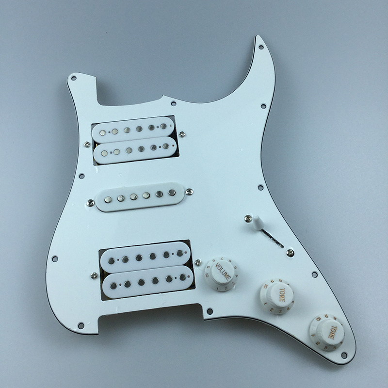 3Ply White Loaded Pickguard Pre-Wired HSH Pickguard Pickups Fits for Fender  Strat Style