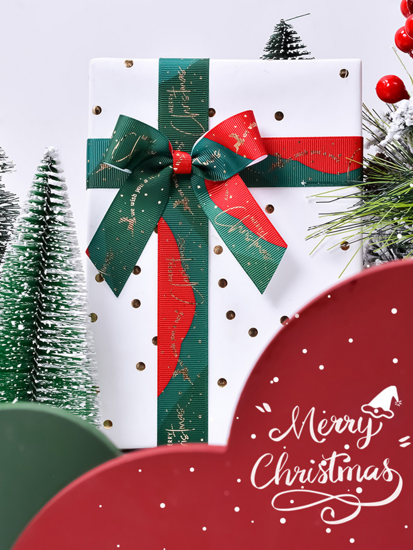 1yd Various Styles High Quality Christmas Ribbons Printed - Temu Australia