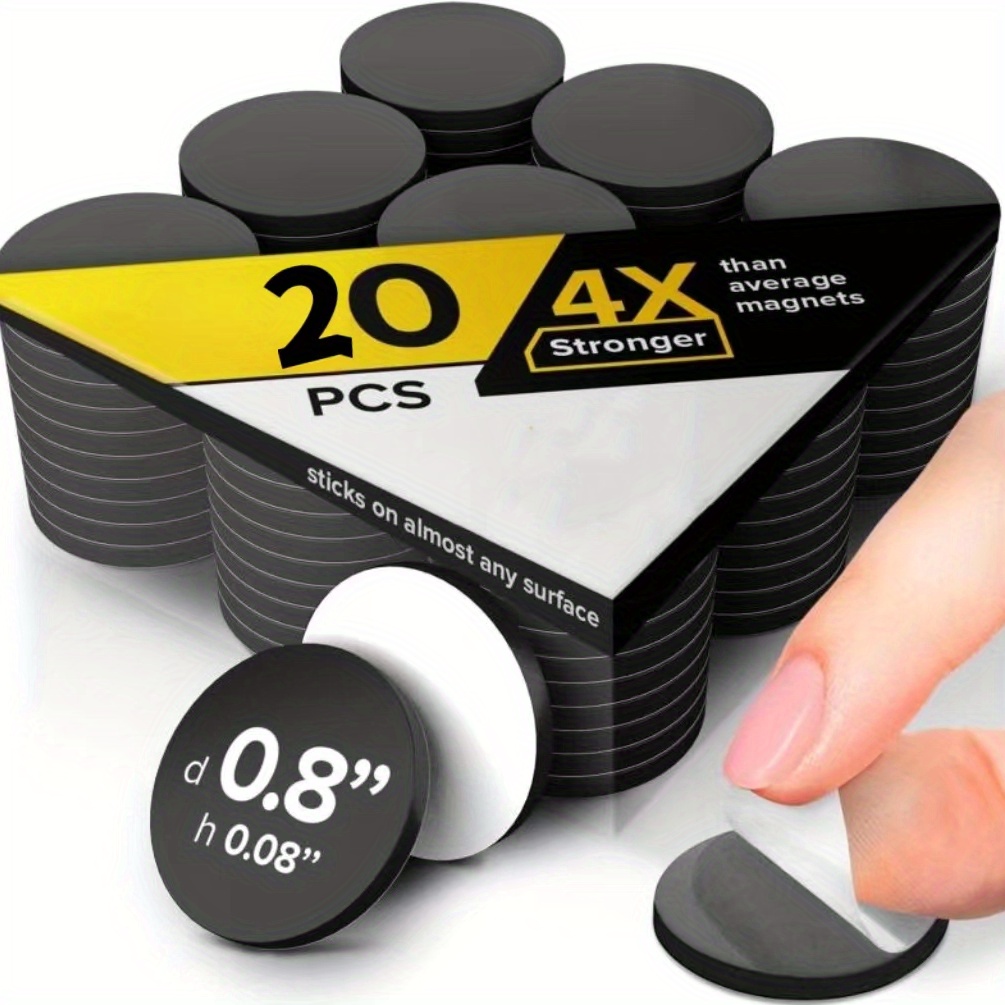 100 x Magnet-Plättchen Magnetpunkte selbstklebend rechteckigen 20 x 20 x  1,2mm - Klebemagnete