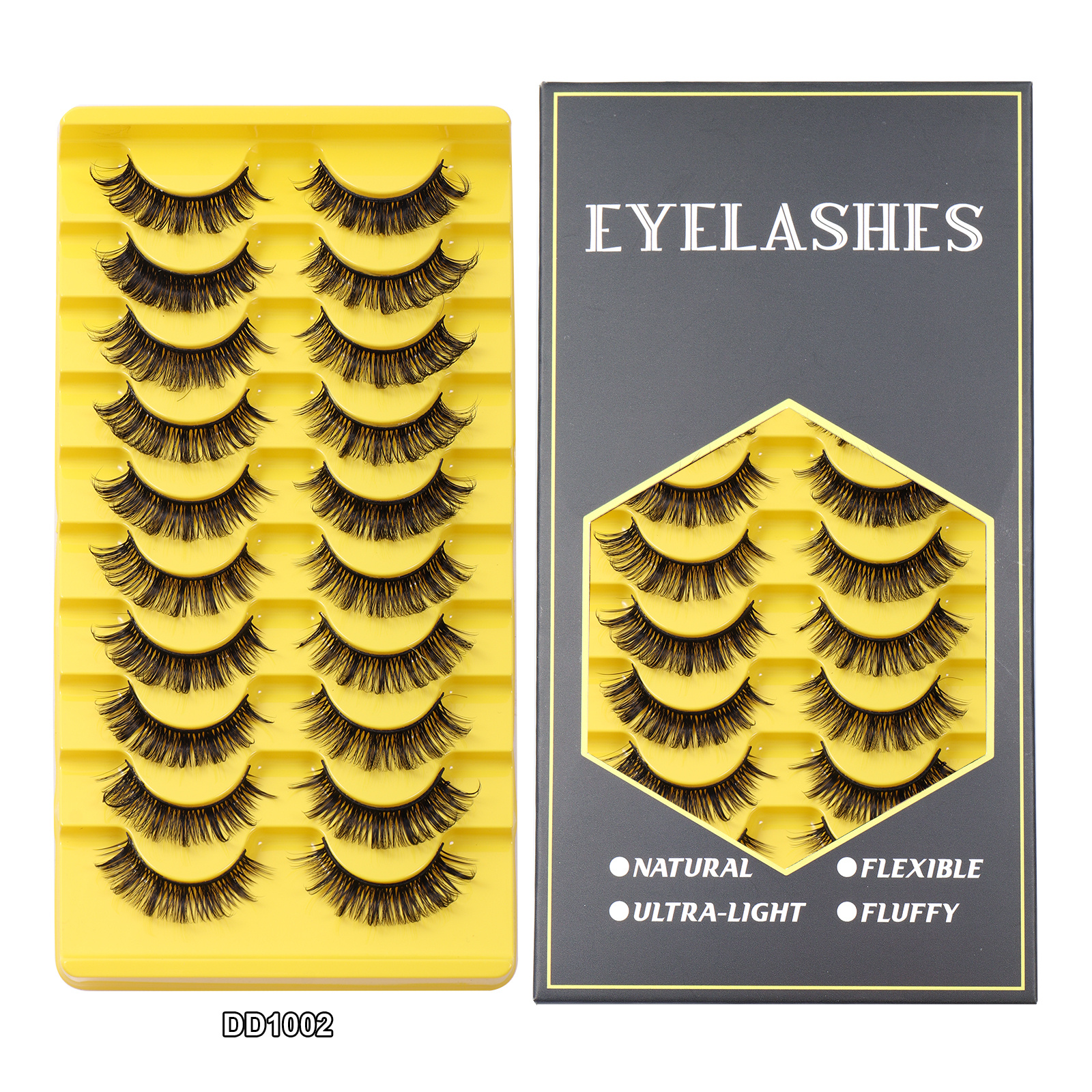 10 Pairs False Eyelashes Natural Soft Thick Eye Lashes Daily Makeup
