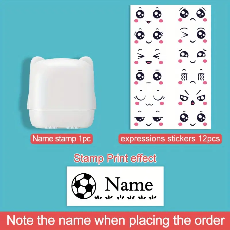 Name Stamp For Clothing Kids, Diy Facial Expressions, Waterproof And  Washable Cartoon Name Stickers, School Supplies, Name Clothes Toys,  Personalized Cartoon Stamp, School Supplies - Temu France