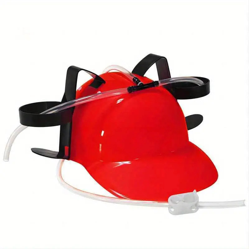 Beer And Soda Drinking Helmet Party Hat - Beer And Soda Guzzler