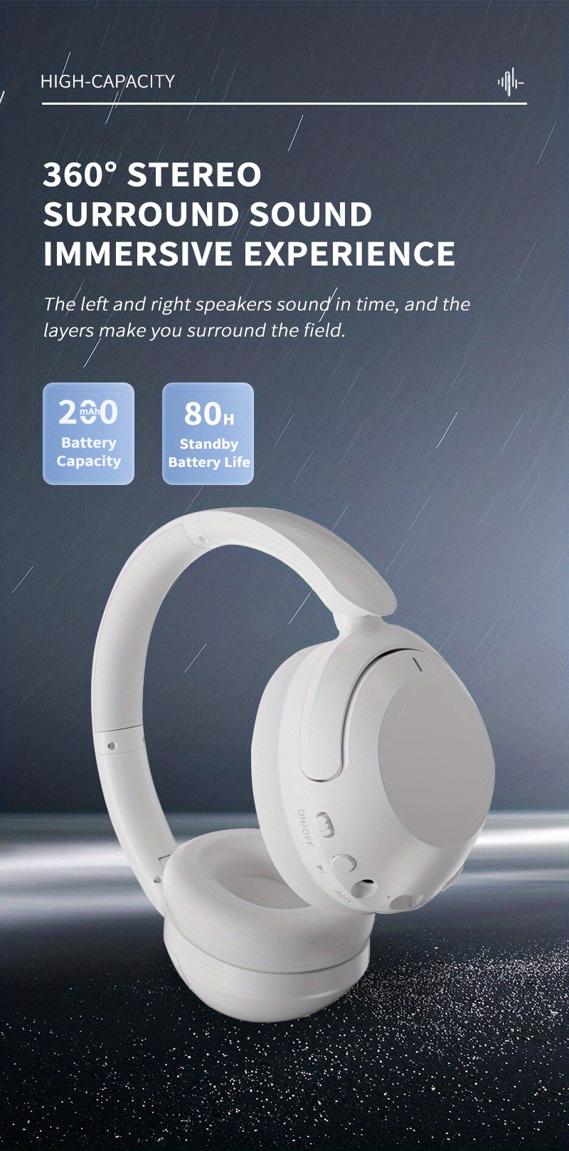 Wireless V5.3 Earphones Gaming Headset