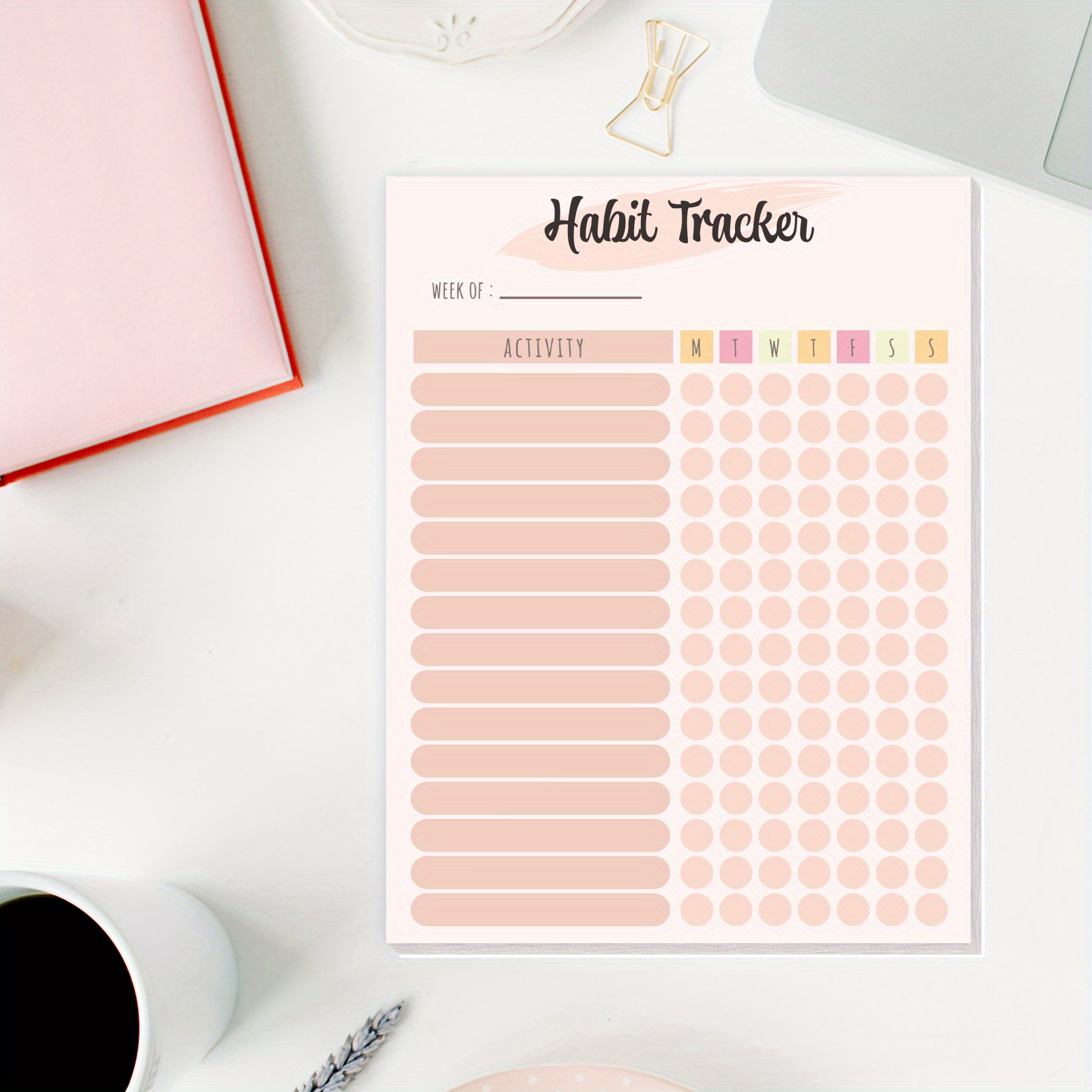 Habit Tracker Calendar & To Do List Planner, Spiral Bound Daily