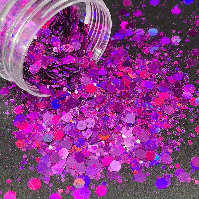 CHUNKY GLITTER MIXED HOLOGRAPHIC MIX Face Body Cosmetic Sequins Sparkly Nail  Art