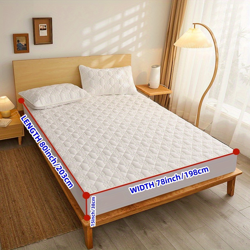 Solid Color Fitted Sheet Anti dust Non slip Mattress - Temu