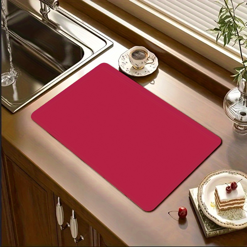 Absorbent Tableware Placemats Rubber Drain Pad Heat Resistant