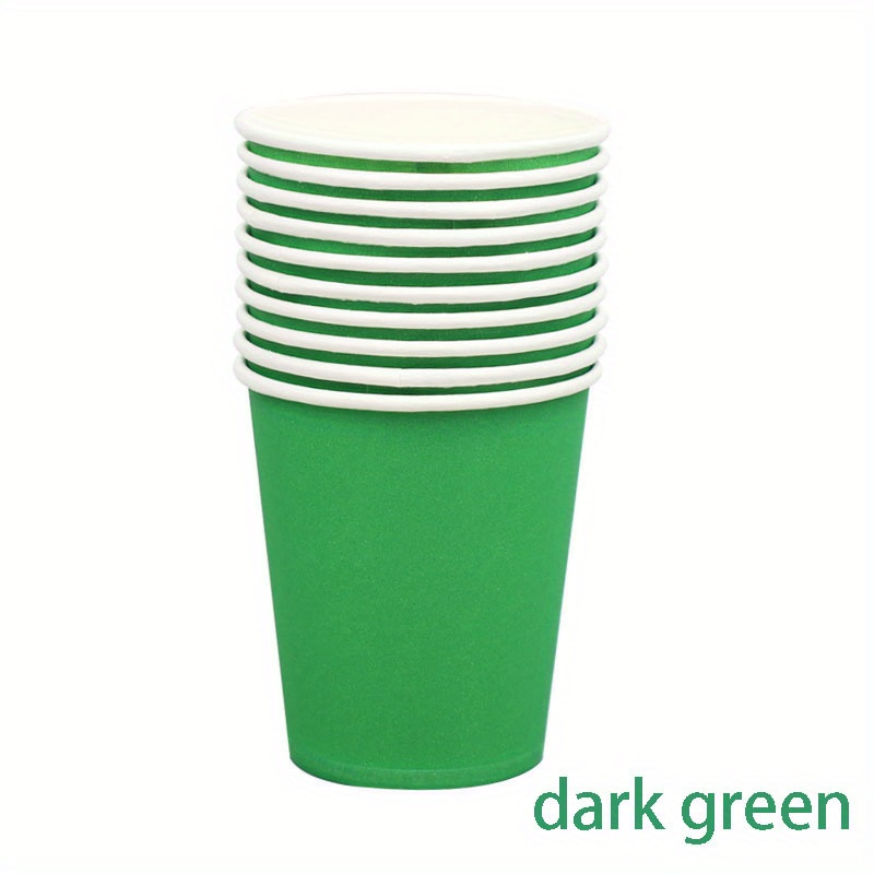 Hunter Green Plastic Cups