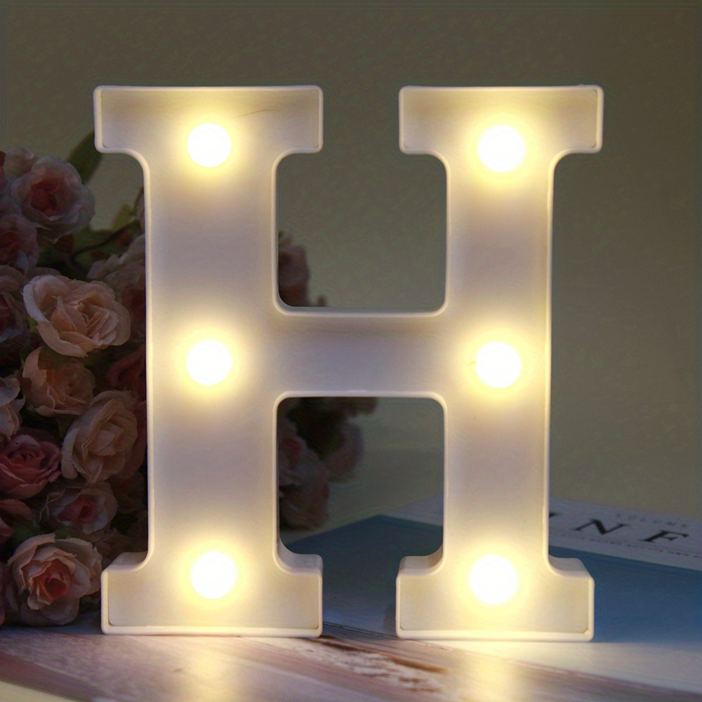 AUSAYE Letras con luces LED, letras del alfabeto, letreros luminosos, luz  nocturna para el hogar, bar, fiesta, boda, cumpleaños, decoración de