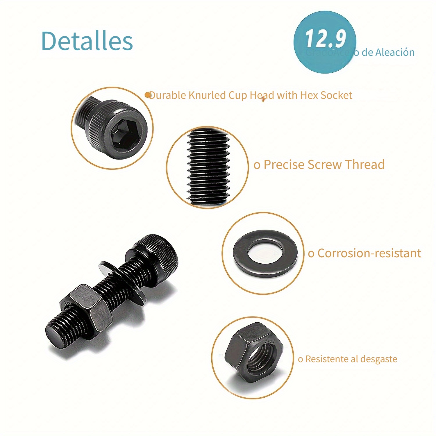 Tornillos Allen de cabeza de botón M6 x 0.472 in Hardware M6