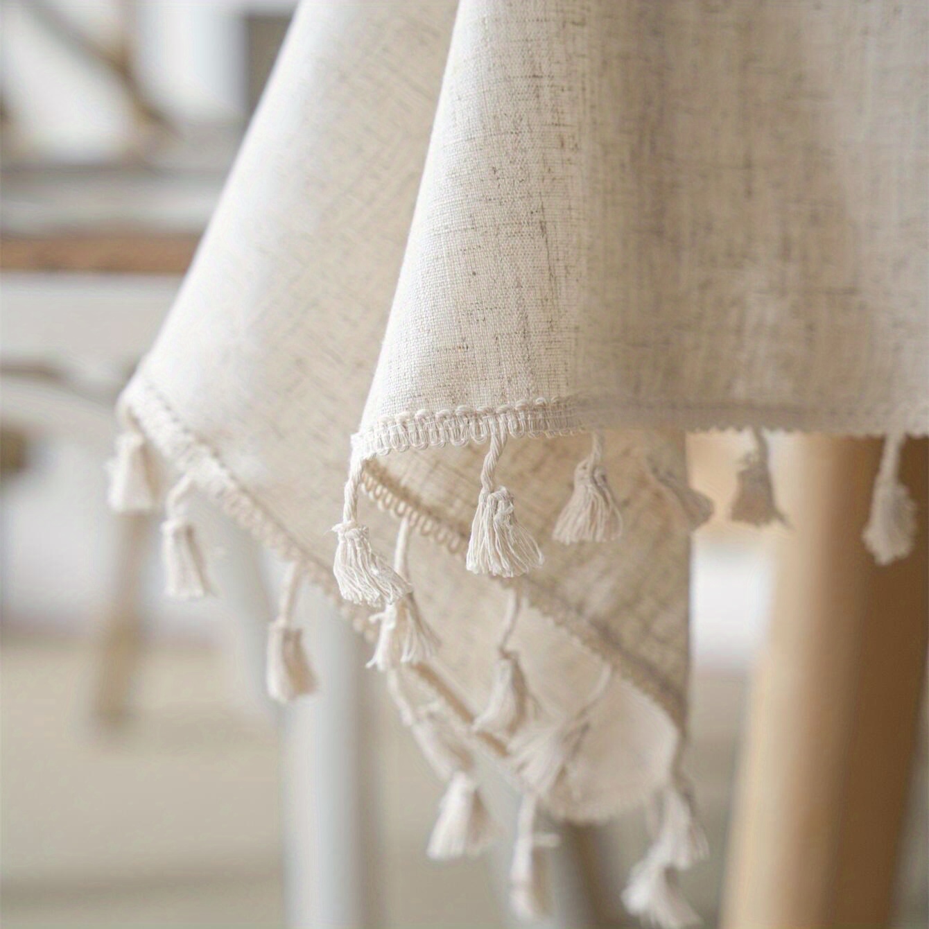 Bohemian Fringe Embroidered Tablecloth
