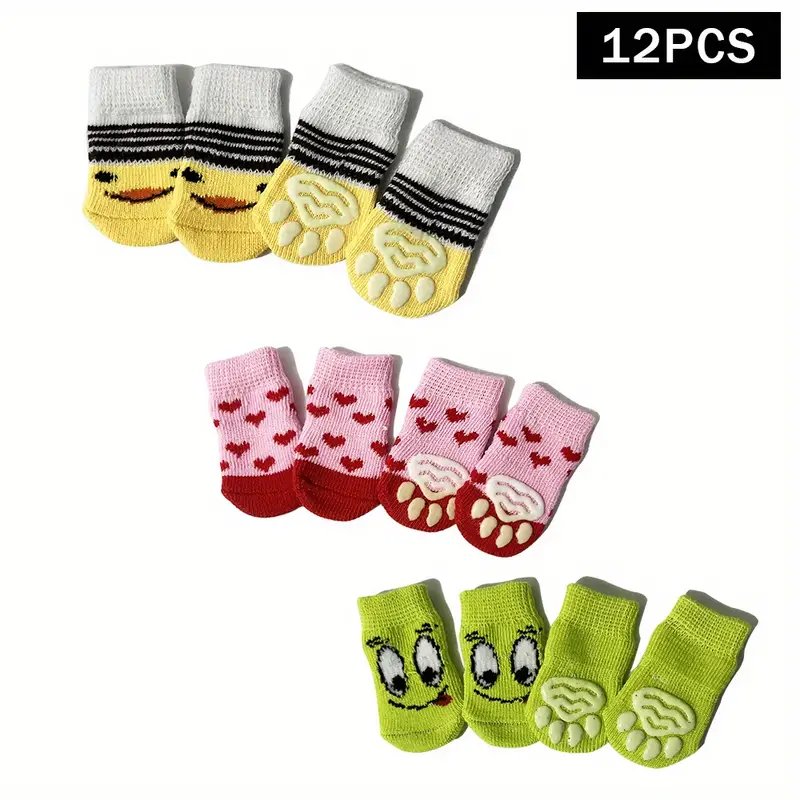 4pcs Pet Paw Protection Dog Socks For Toy Dogs Small Dogs And Cat