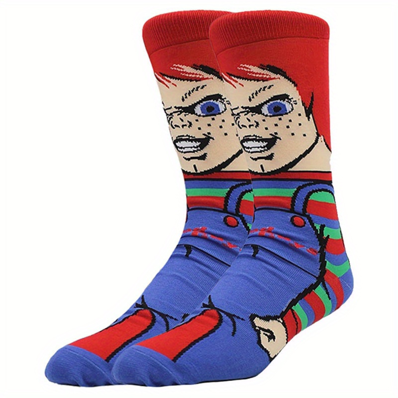 alta calidad diseñador de encargo divertido novedad crazy comics tubo  dibujos animados unisex algodón tripulación anime feliz hombres calcetines