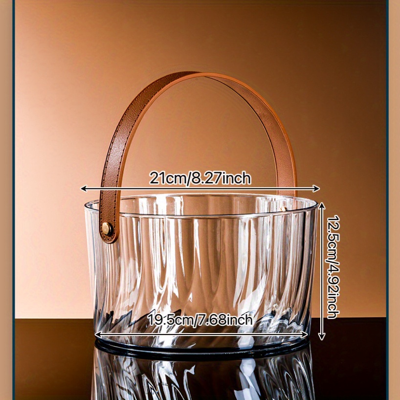 Champagne Bucket with Leather Handles