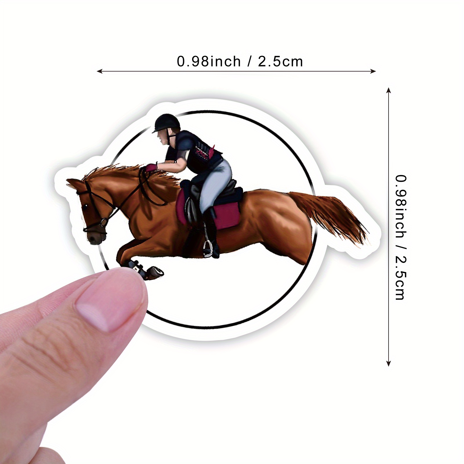 Horse Riding Stickers Water Bottles Laptop Phone Computer Temu