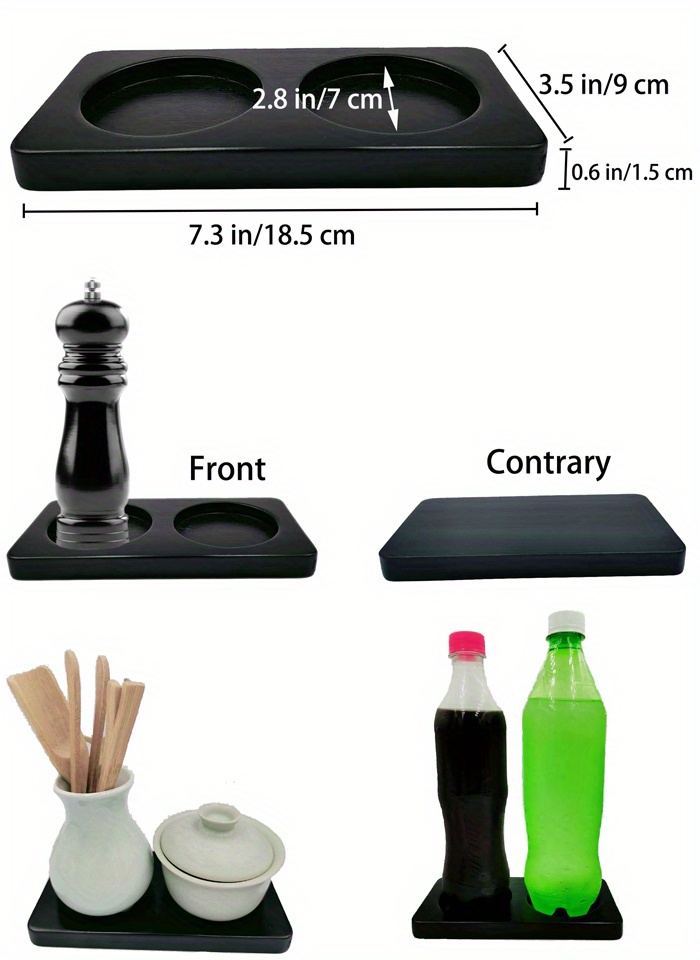 Salt Pepper Mill Tray Salt Pepper Tray Oil Vinegar Bottles Temu