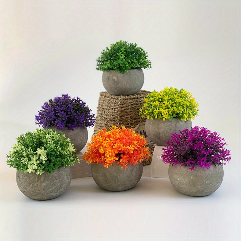 1 pz vaso artificiale fiori piccole piante finte con vaso Mini