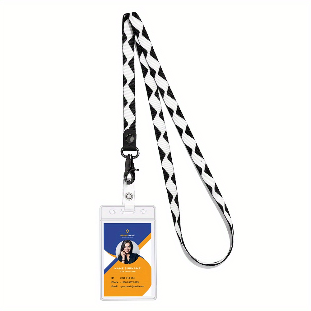 Lanyards For Cruise Ship Cards Id Badges Lanyards With Waterproof Thick  Plastic Clear Badge Holders Resealable Zip Id Card Holder - Temu
