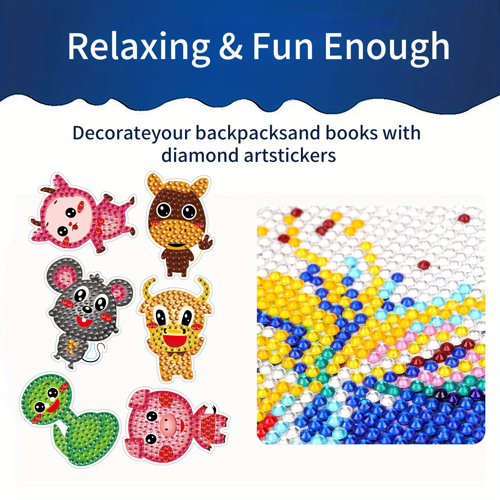Animals In Nature Cognition Decals, Dinosaur Cartoon, Diamond Painting Kits  For Kids, Diamond Painting Stickers, Gem Sticker, Gem Art And Craft Kits  For Kids, Diamond Dots Girls 6-8-12 - Temu Spain