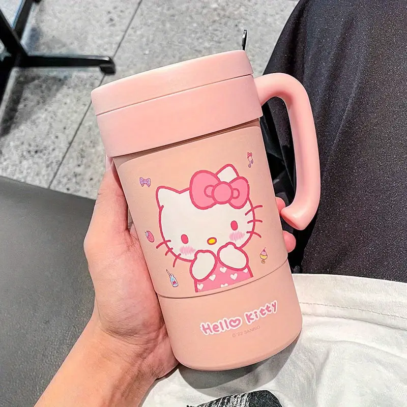 insulation cup female student high value water cup with straw cute portable coffee cup details 1