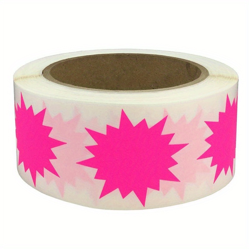 500pcs/1000pcs/rolls/fluorescent Color Explosion Non-drying Label Stickers 1 Inch - 2.5 Cm