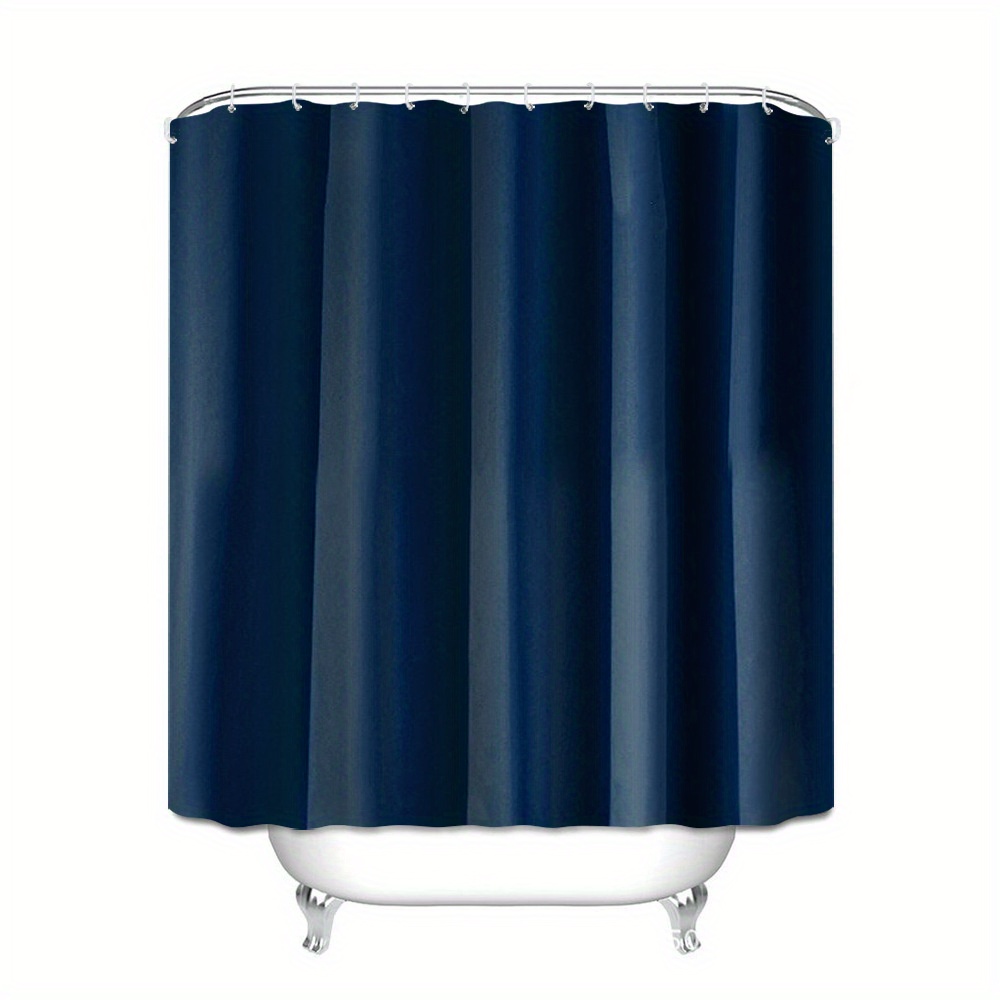 Fabric Bath Curtain Plain Solid Waterproof Shower Curtain 12 - Temu