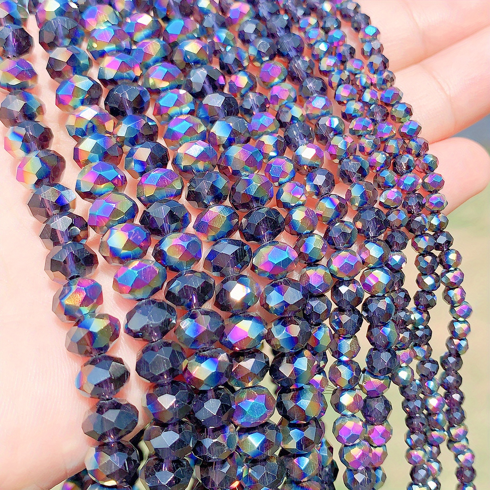 Purple Crystal Beads Diy Bracelets Jewelry Accessories - Temu