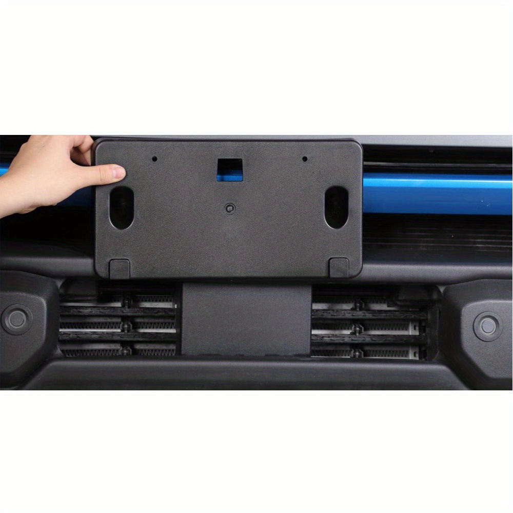 Front License Plate Licence Holder Bracket Black For Ford Bronco 2021