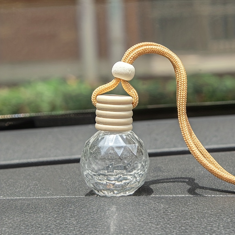 Car Aromatherapy Bottle Pendant Empty Clear Crystal - Temu