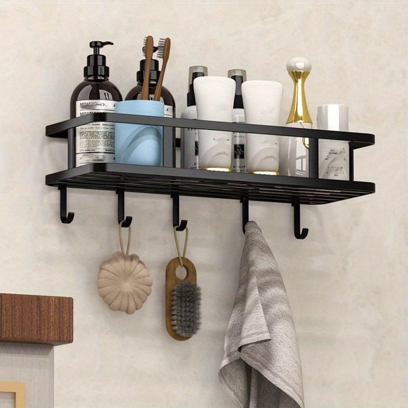 Wall Mounted Bathroom Storage Rack, Punchfree Bathroom Hanging Shelf